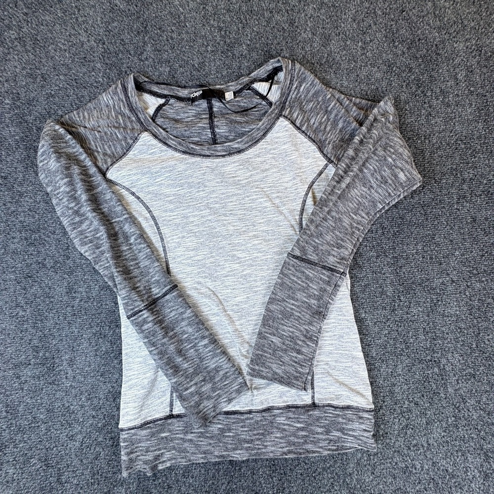 Fox Racing Shirt Womens XS Heather Gray Raglan Sleeve Activewear Performance